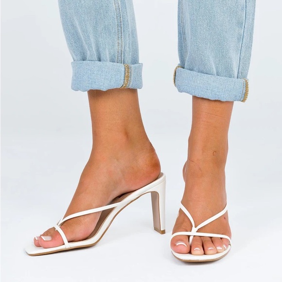 Princess Polly / BILLINI SILAS HEELS WHITE - Picture 1 of 11